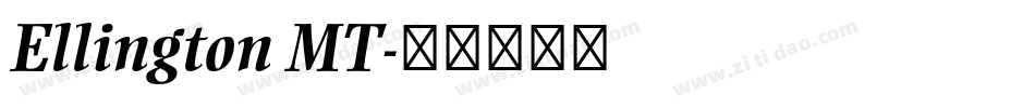 Ellington MT字体转换